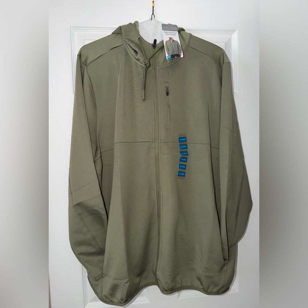 Brand new with tags Men's Sage Green Hooded light jacket size XXL